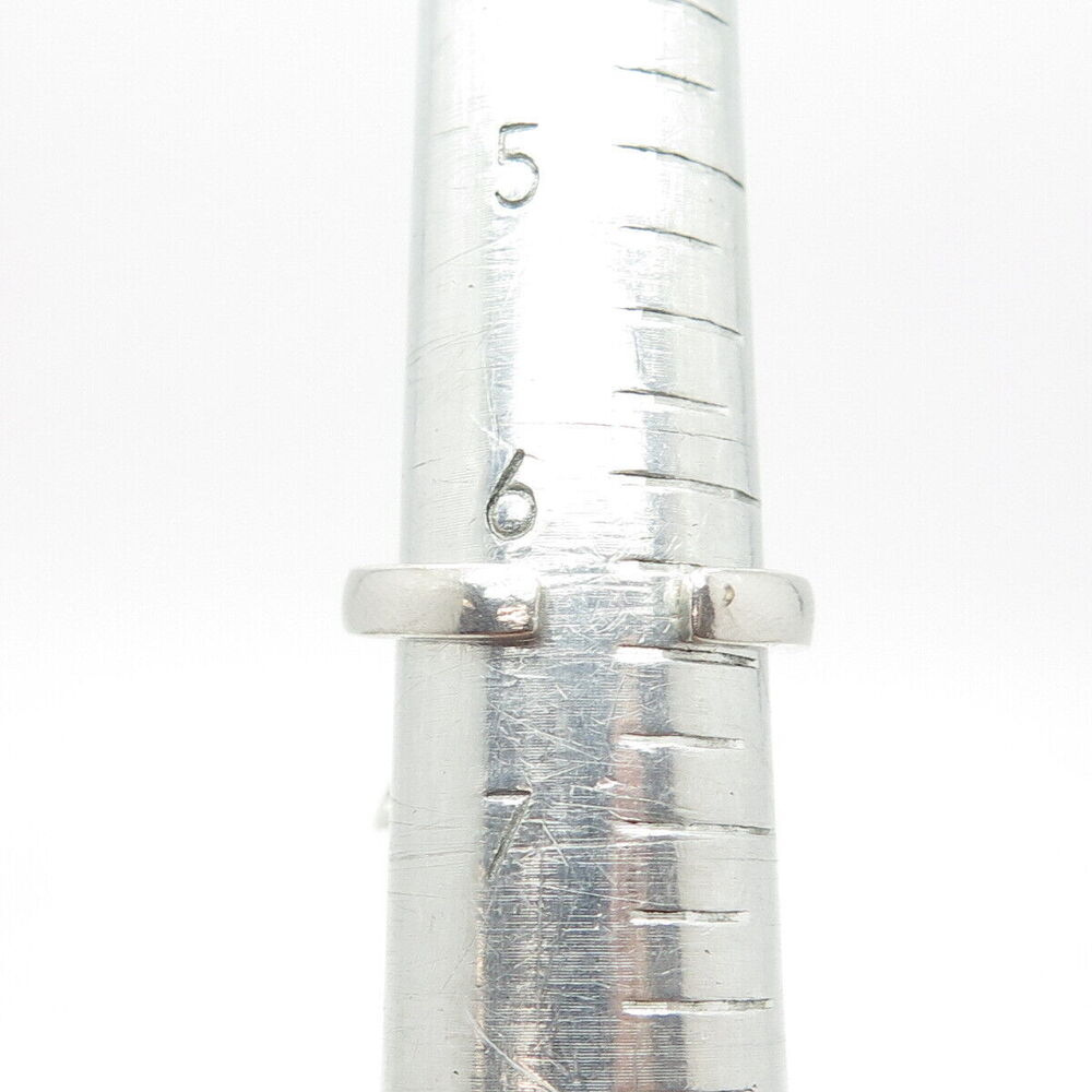 925 Sterling Silver Chuck Clemency Real Lapis Lazuli Gem Triangle Ring Size 6.5 - Picture 9 of 9